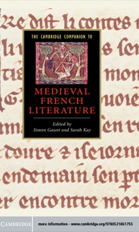 Imagen de portada: The Cambridge Companion to Medieval French Literature 9780521861755
