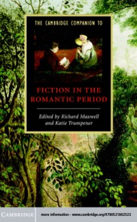 Imagen de portada: The Cambridge Companion to Fiction in the Romantic Period 9780521862523
