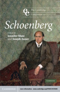 Imagen de portada: The Cambridge Companion to Schoenberg 9780521870498