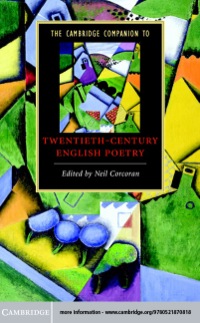 Imagen de portada: The Cambridge Companion to Twentieth-Century English Poetry 9780521870818