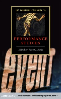 Imagen de portada: The Cambridge Companion to Performance Studies 9780521874014