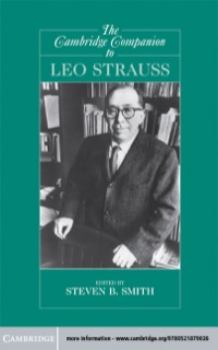 Immagine di copertina: The Cambridge Companion to Leo Strauss 9780521879026