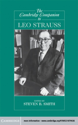 Imagen de portada: The Cambridge Companion to Leo Strauss 9780521879026