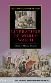 表紙画像: The Cambridge Companion to the Literature of World War II 9780521887557