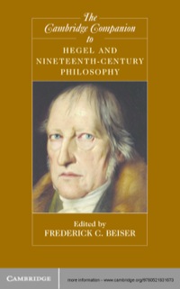 Imagen de portada: The Cambridge Companion to Hegel and Nineteenth-Century Philosophy 1st edition 9780521831673