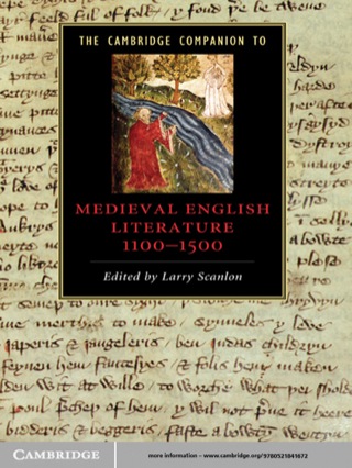 Imagen de portada: The Cambridge Companion to Medieval English Literature 1100–1500 1st edition 9780521841672