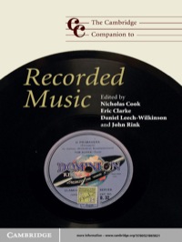 Titelbild: The Cambridge Companion to Recorded Music 1st edition 9780521865821