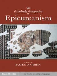 Cover image: The Cambridge Companion to Epicureanism 1st edition 9780521873475