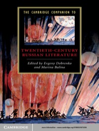 Cover image: The Cambridge Companion to Twentieth-Century Russian Literature 1st edition 9780521875356