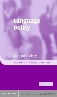 Cover image: Language Policy 1st edition 9780521804615