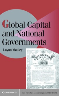 表紙画像: Global Capital and National Governments 1st edition 9780521815215