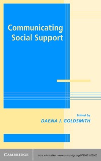 Imagen de portada: Communicating Social Support 1st edition 9780521825900
