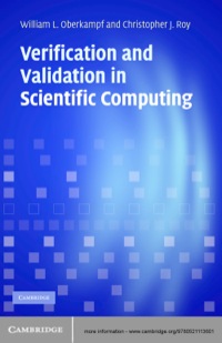 Immagine di copertina: Verification and Validation in Scientific Computing 1st edition 9780521113601