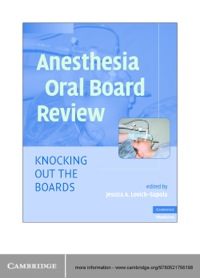 صورة الغلاف: Anesthesia Oral Board Review 1st edition 9780521756198