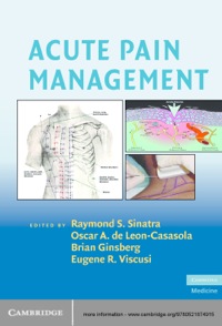 Titelbild: Acute Pain Management 1st edition 9780521874915