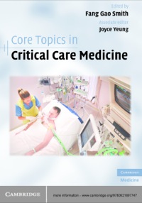 Imagen de portada: Core Topics in Critical Care Medicine 1st edition 9780521897747