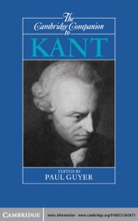 Titelbild: The Cambridge Companion to Kant 1st edition 9780521367684