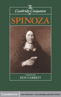 Titelbild: The Cambridge Companion to Spinoza 1st edition 9780521398657