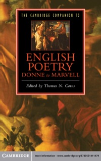 Omslagafbeelding: The Cambridge Companion to English Poetry, Donne to Marvell 1st edition 9780521423090