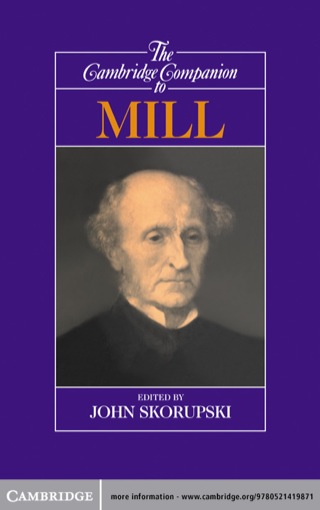 Cover image: The Cambridge Companion to Mill 1st edition 9780521422116