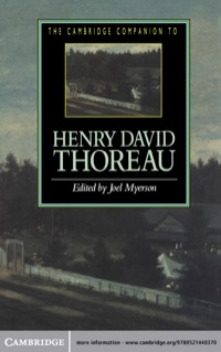 Imagen de portada: The Cambridge Companion to Henry David Thoreau 1st edition 9780521440370