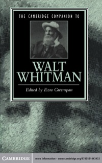 Imagen de portada: The Cambridge Companion to Walt Whitman 1st edition 9780521448079
