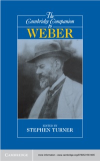 Omslagafbeelding: The Cambridge Companion to Weber 1st edition 9780521567534