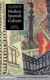 表紙画像: The Cambridge Companion to Modern Spanish Culture 1st edition 9780521574082