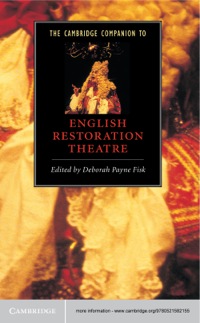 Imagen de portada: The Cambridge Companion to English Restoration Theatre 1st edition 9780521582155