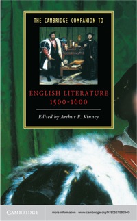 Imagen de portada: The Cambridge Companion to English Literature, 1500–1600 1st edition 9780521582940