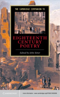 Imagen de portada: The Cambridge Companion to Eighteenth-Century Poetry 1st edition 9780521650908