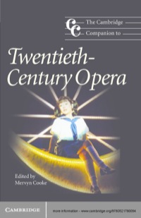 Cover image: The Cambridge Companion to Twentieth-Century Opera 1st edition 9780521780094