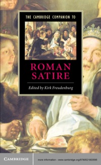 صورة الغلاف: The Cambridge Companion to Roman Satire 1st edition 9780521803595