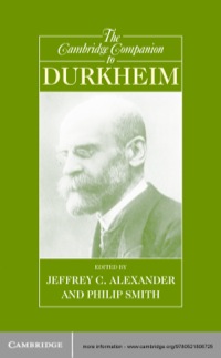 表紙画像: The Cambridge Companion to Durkheim 1st edition 9780521806725