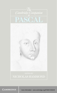 صورة الغلاف: The Cambridge Companion to Pascal 1st edition 9780521809245