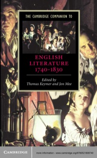 Omslagafbeelding: The Cambridge Companion to English Literature, 1740–1830 1st edition 9780521809740