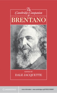 Imagen de portada: The Cambridge Companion to Brentano 1st edition 9780521809801