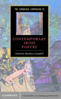 Titelbild: The Cambridge Companion to Contemporary Irish Poetry 1st edition 9780521813013