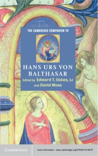 Imagen de portada: The Cambridge Companion to Hans Urs von Balthasar 1st edition 9780521814676