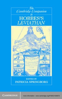 Cover image: The Cambridge Companion to Hobbes's Leviathan 1st edition 9780521836678
