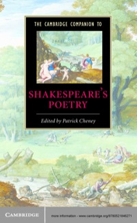 Cover image: The Cambridge Companion to Shakespeare's Poetry 1st edition 9780521846271