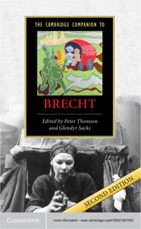Cover image: The Cambridge Companion to Brecht 2nd edition 9780521857093