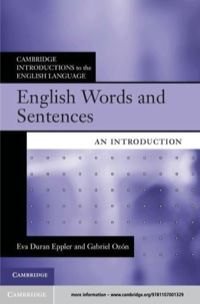 Imagen de portada: English Words and Sentences 9781107001329