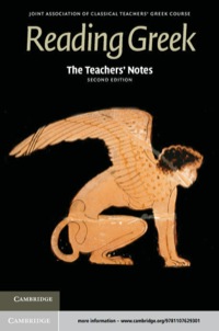 Cover image: The Teachers' Notes to Reading Greek 2nd edition 9781107629301