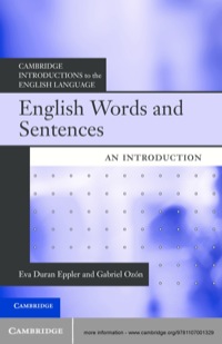 Cover image: English Words and Sentences 1st edition 9781107001329