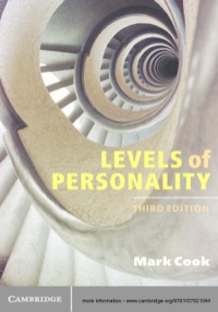 Cover image: Levels of Personality 3rd edition 9781107605404