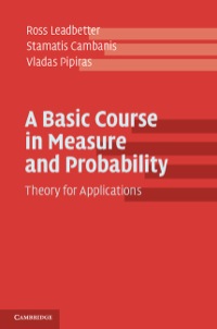 Imagen de portada: A Basic Course in Measure and Probability 1st edition 9781107020405