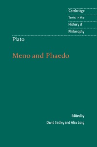 Imagen de portada: Plato: Meno and Phaedo 9780521859479