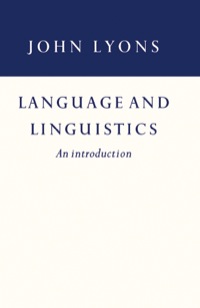 Immagine di copertina: Language and Linguistics 1st edition 9780521297752