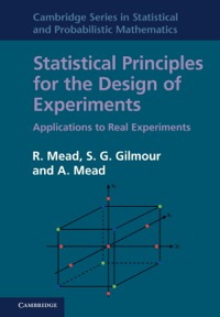 Cover image: Statistical Principles for the Design of Experiments 1st edition 9780521862141